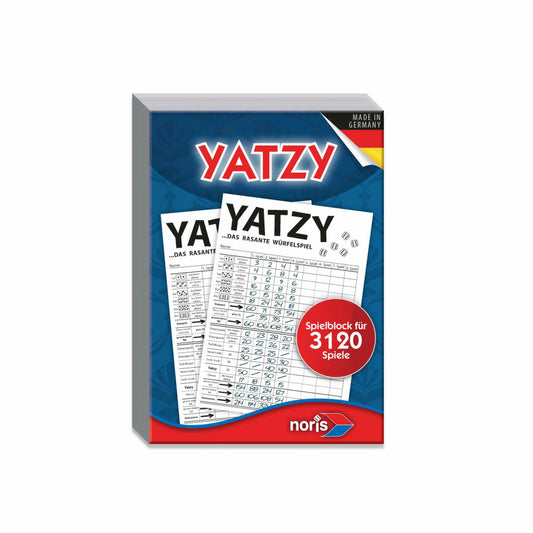 Noris Yatzy game pad, notepad, dice pad, Yatzee, for 3120 games, 606194305