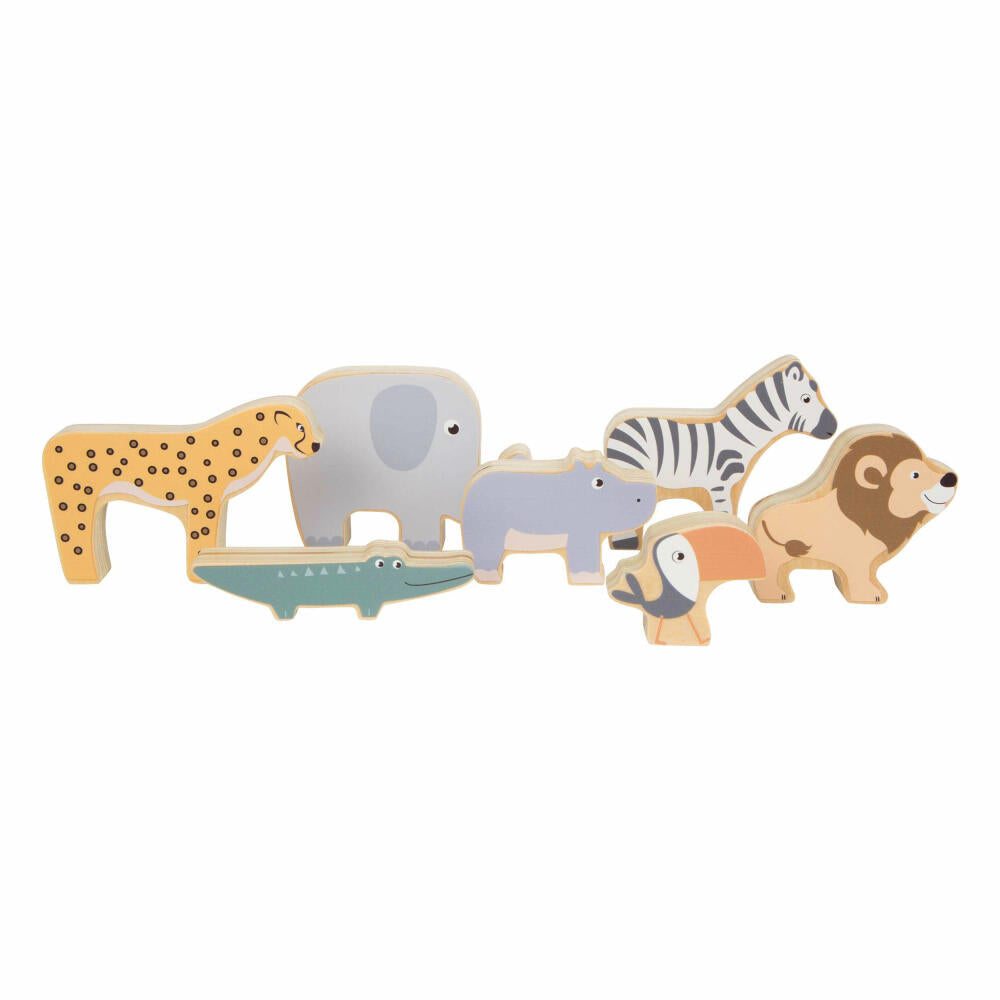 Legler Small Foot Stapeltiere Safari, Spielzeug, ab 12 Monate, 11704