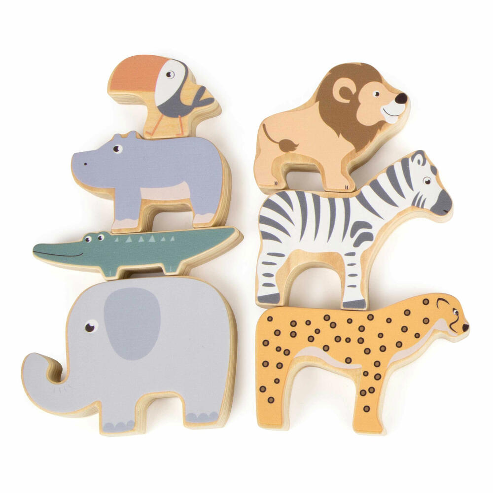 Legler Small Foot Stapeltiere Safari, Spielzeug, ab 12 Monate, 11704