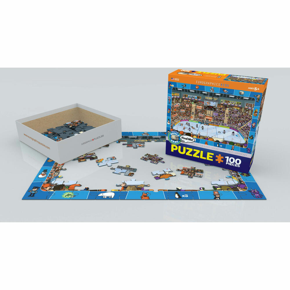 Eurographics Puzzle Hockey - Suchen & Finden, 100 Teile, 48 x 33 cm, 6100-0475