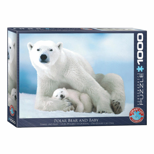 Eurographics Puzzle Polar Bear &amp; Baby, Polar Bears, 1000 pieces, 68 x 48 cm, 6000-1198