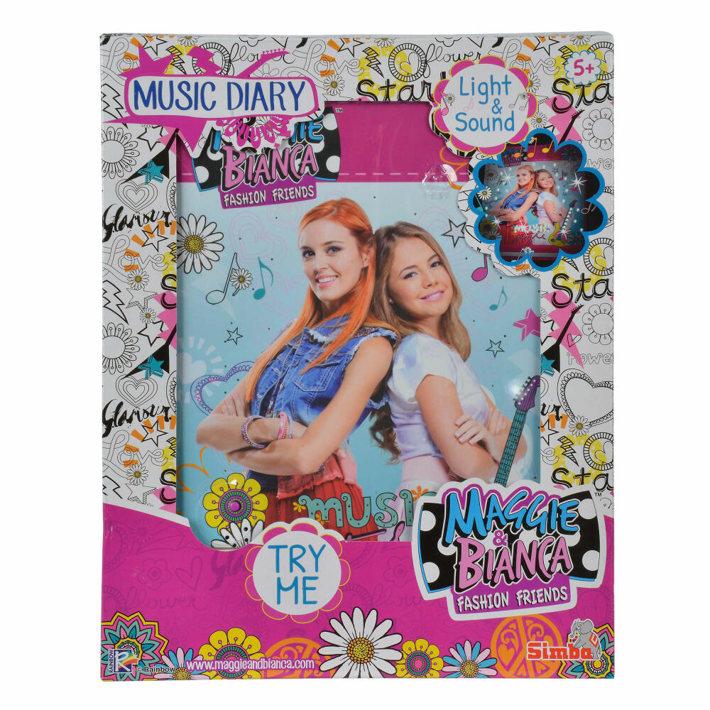 Simba Maggie &amp; Bianca, Music Diary, Notebook, Secret, Book, Toy, Plastic, 109270021