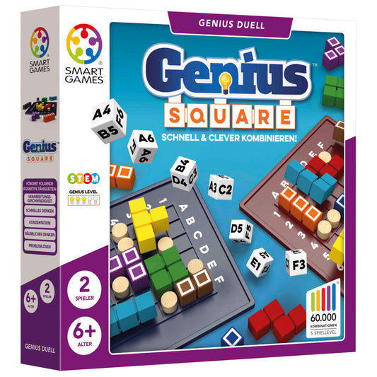 Smart Games Genius Square, children's game, logic game, educational toy, from 6 years, SGHP 001 DE