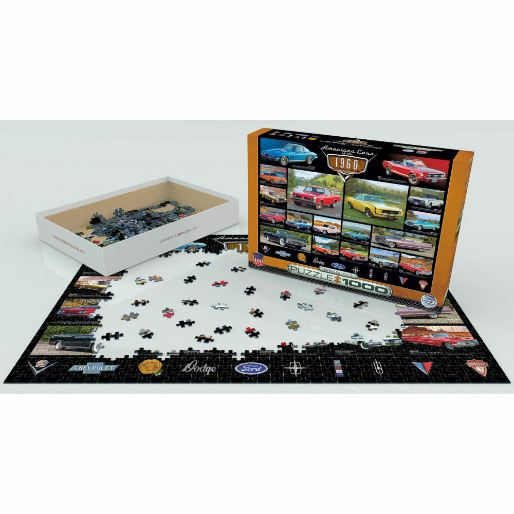 Eurographics Puzzle American Cars of the 1960s, 1000 pieces, 68 x 48 cm, 6000-0677