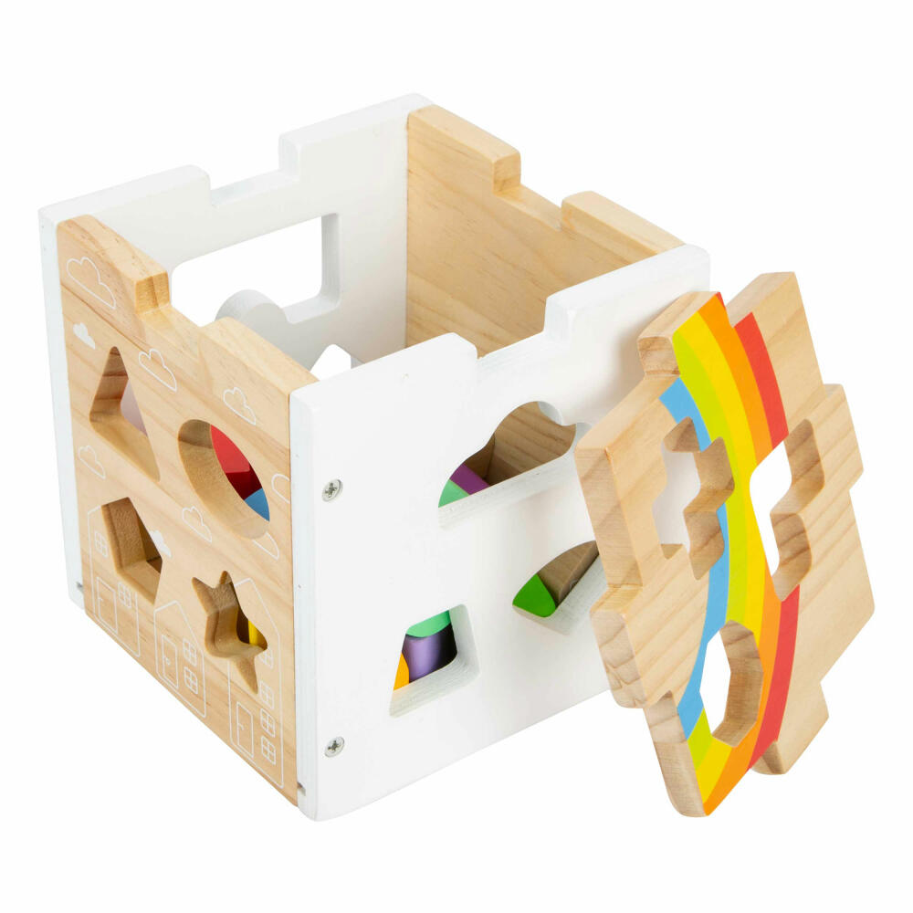 Legler Small Foot Steckwürfel Regenbogen, Spielzeug, ab 12 Monate, 11777
