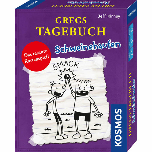 KOSMOS Greg's Diary - Pig Pile, Card Game, Children's Game, Reaction Game, Card Game, 741747
