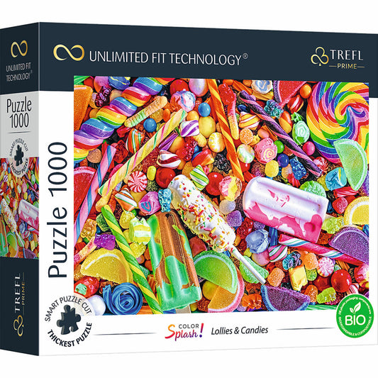 Trefl Puzzle UFT Color Splash: Lollies &amp; Candies, 1000 pieces, 68.3 x 48 cm, 10701