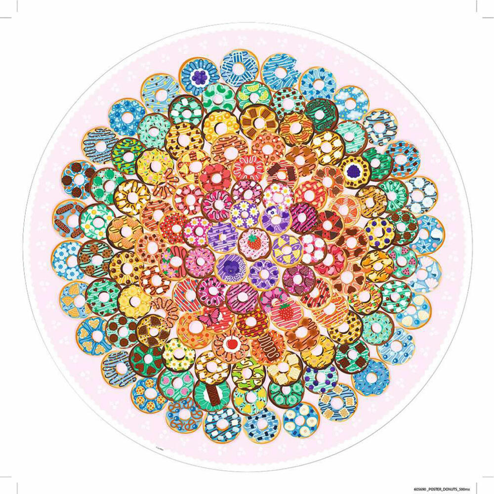 Ravensburger Puzzle Circle of Colors Donuts, adult puzzle, 500 pieces, from 12 years, 17346
