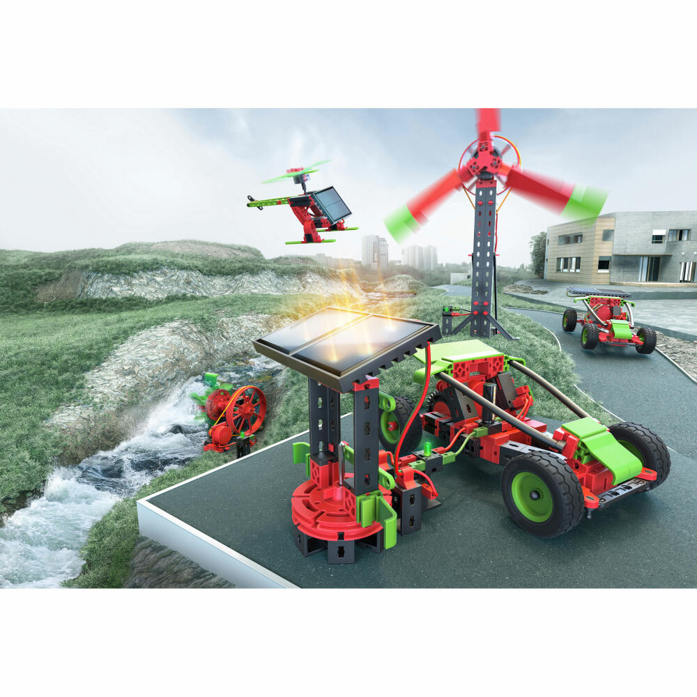 Fischertechnik Green Energy, 343-tlg., Baukasten, Konstruktionsspielzeug, Erneuerbare Energie, 559879