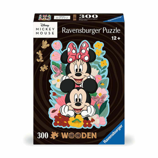 Ravensburger Wooden Puzzle Disney Mickey &amp; Minnie, 300 pieces, contour wooden puzzle, from 12 years, 12000762