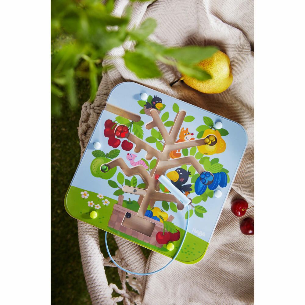 HABA Magnetic Game Orchard, Puzzle Game, Motor Skills Game, Wooden Toy, 306083