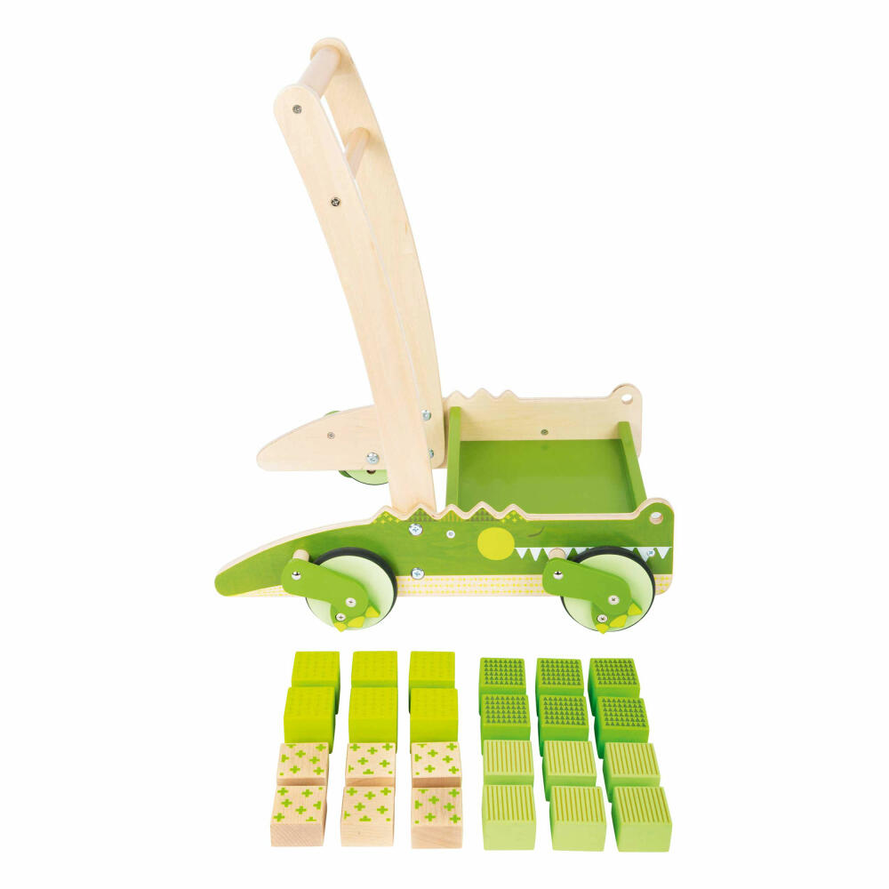 Legler Small Foot Lauflernwagen Krokodil, Spielzeug, ab 12 Monate, 11738