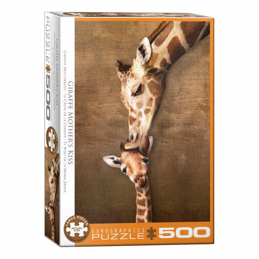 Eurographics Puzzle Kuss der Giraffenmutter, 500 Teile, 68 x 48 cm, 6500-0301