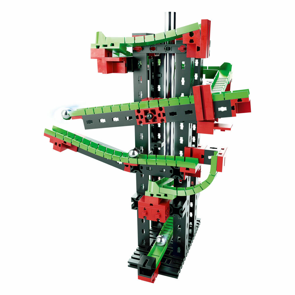 fischertechnik Profi Dynamic S, 140-tlg., Rolling Action, Kugelbahn, Motorikspielzeug, Baukasten, 536620