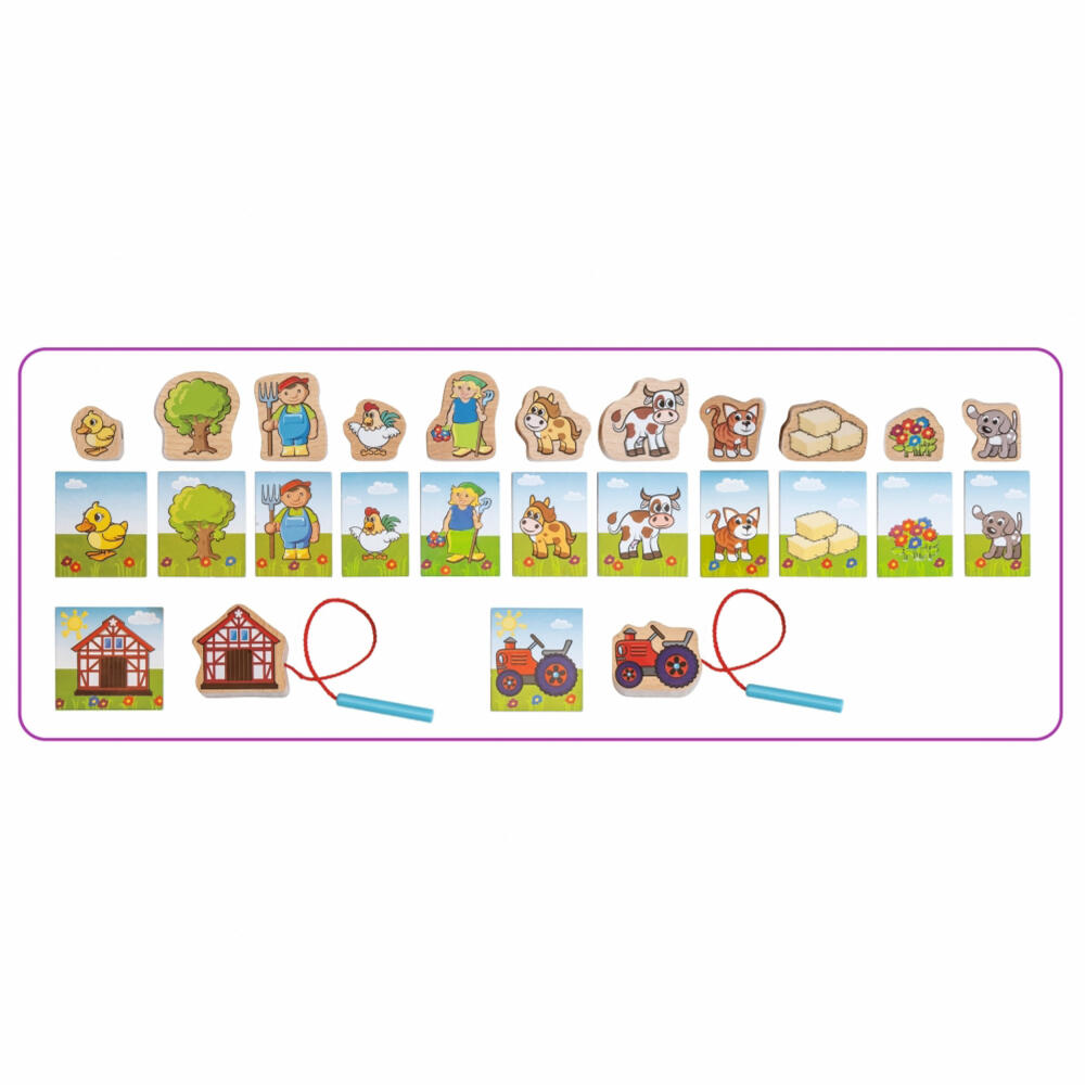 Eichhorn threading game, 13 pcs., motor skills toy, motor skills toy, threading toy, 100005200
