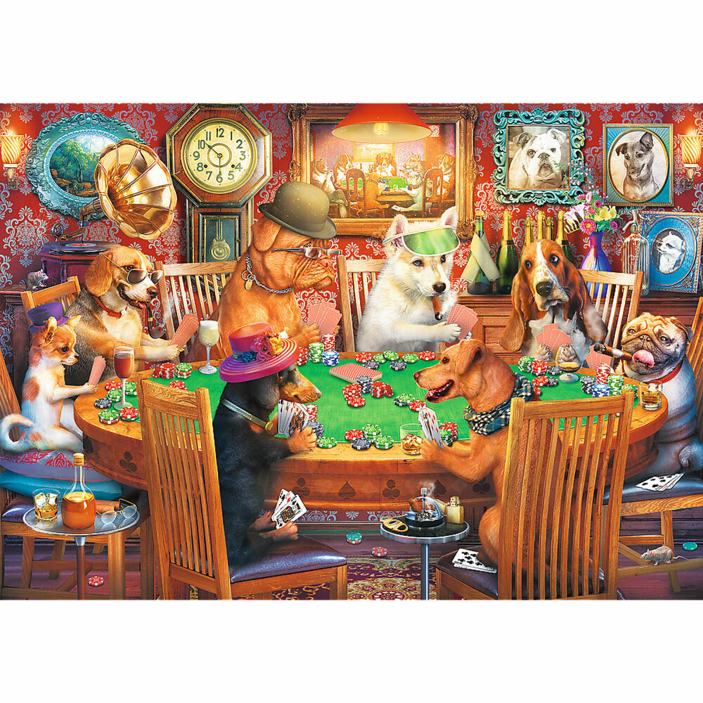 Trefl Puzzle Hidden Shapes Dogs Game Night, 1011 pieces, 68.3 x 48 cm, 10749