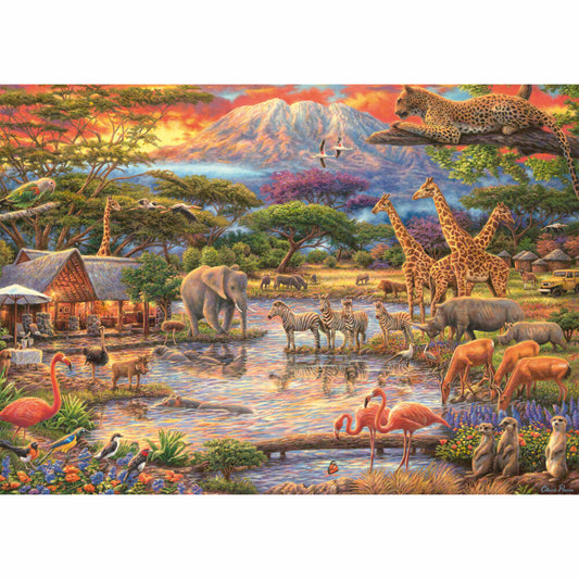 Schmidt Spiele Puzzle Paradies am Kilimandscharo, Erwachsenenpuzzle, Standard, 500 Teile, 59708