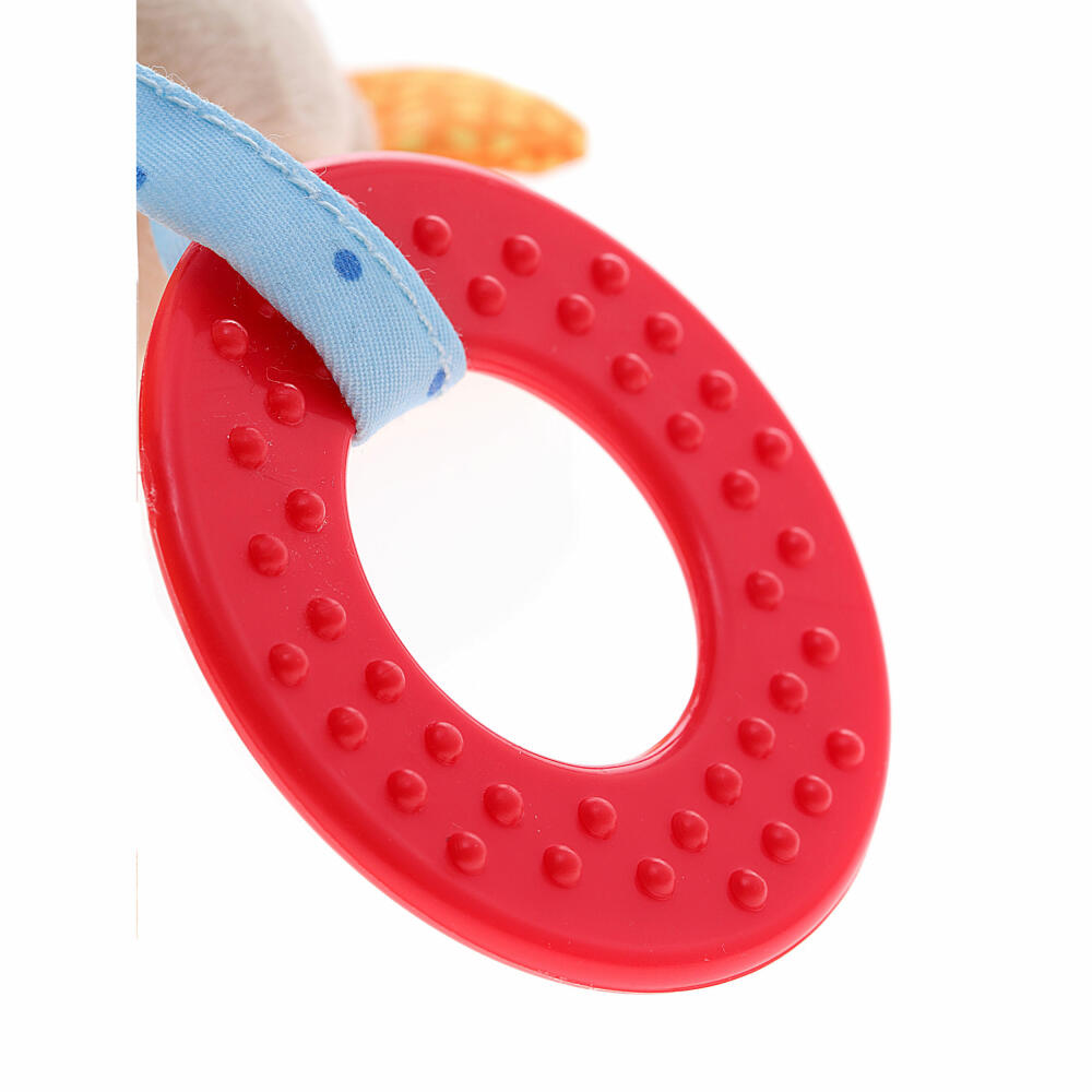 sigikid PlayQ Aktiv-Fisch, Greifling, Beißring, Rassel, Babyspielzeug, Baby Spielzeug, Polyester, H 26 cm, 40104