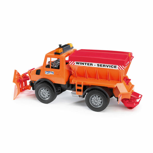 Bruder Commercial Vehicles Mercedes Benz Unimog Winter Service, with Snow Plow, Model Vehicle, Model Vehicle, Toy, 02572