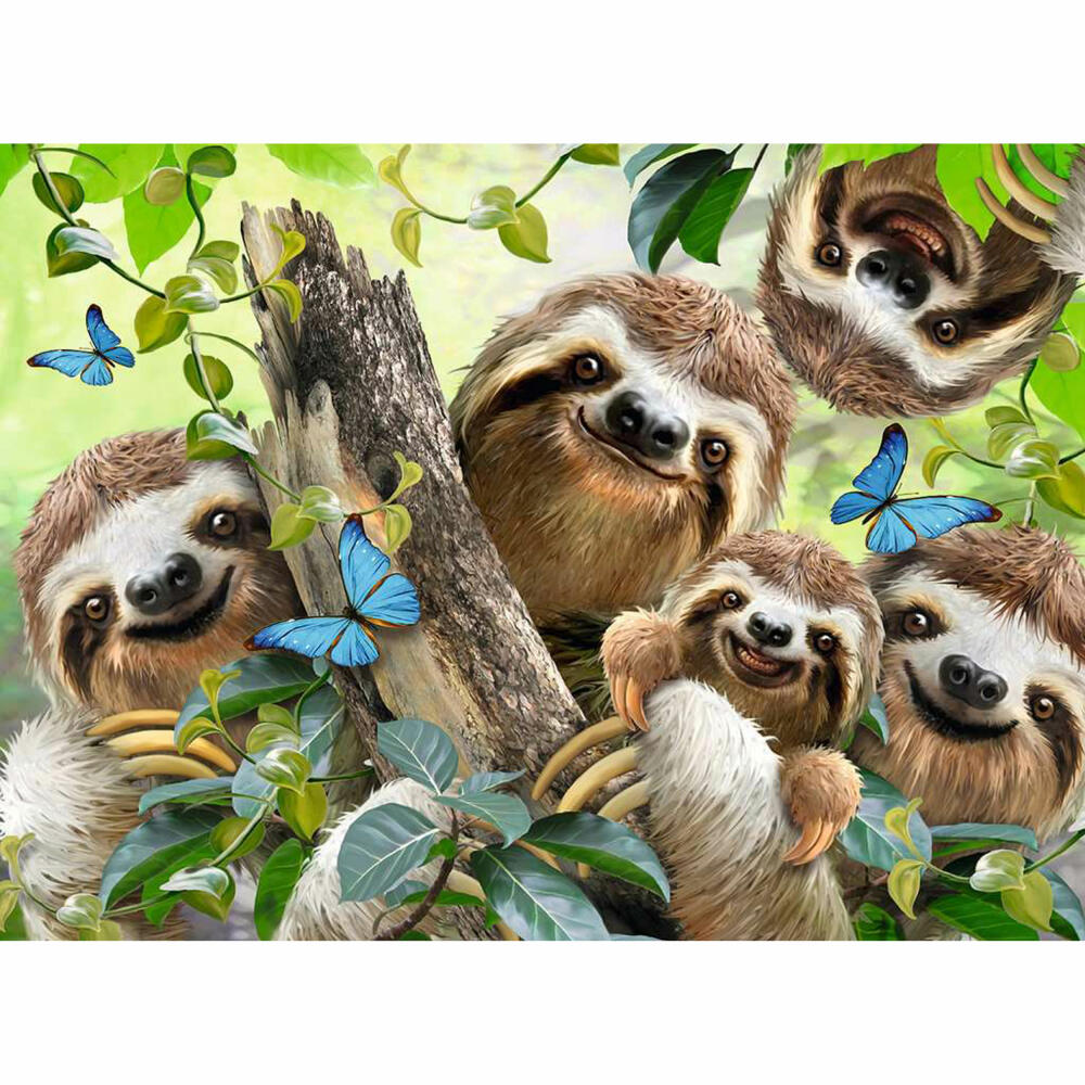 Ravensburger Puzzle Faultier Selfie, Erwachsenenpuzzle, 500 Teile, 12000203