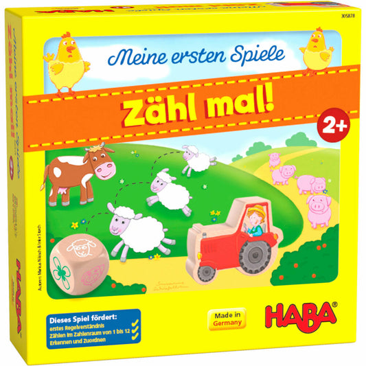 HABA Meine ersten Spiele - Zähl mal!, Kinderspiel, Würfelspiel, ab 2 Jahren, 305878