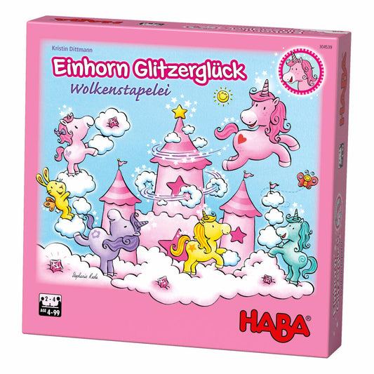 HABA Unicorn Glitter Luck – Cloud Stacking 0304539