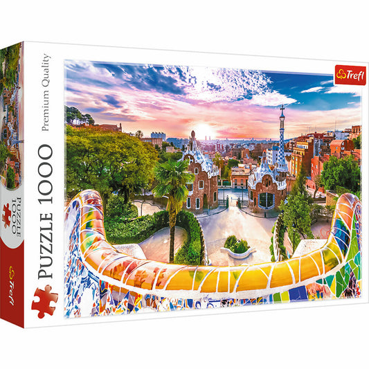 Trefl Puzzle Sonnenuntergang in Barcelona, Spanien, 1000 Teile, 68.3 x 48 cm, 10711