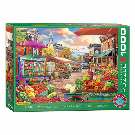 Eurographics Puzzle Markttag, Smart Cut, 1000 Teile, 68 x 48 cm, 6000-5860