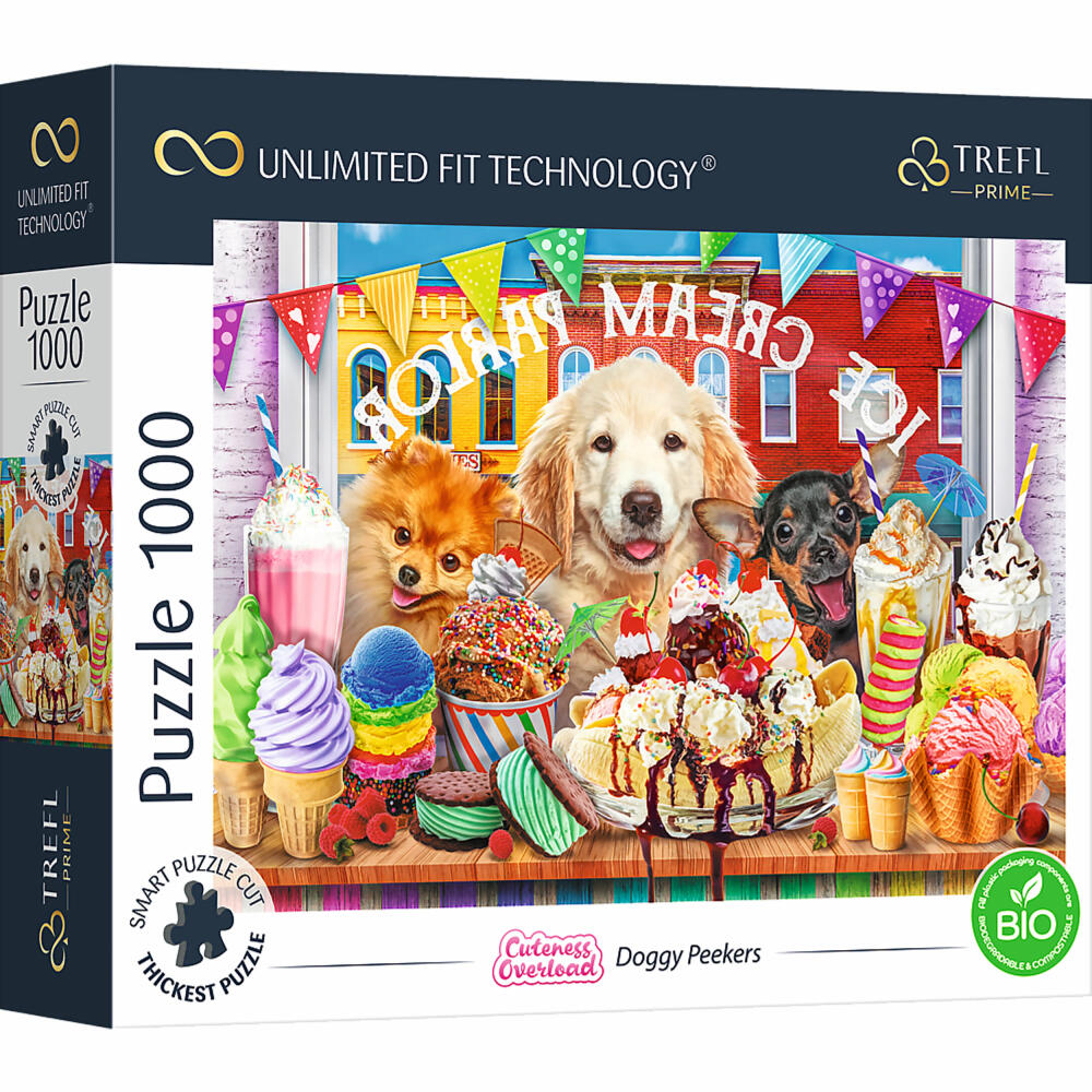 Trefl Puzzle UFT Cuteness Overload: Niedliche Hunde, 1000 Teile, 68.3 x 48 cm, 10699