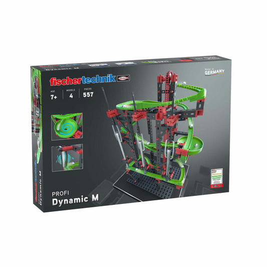 fischertechnik Profi Dynamic M, 550-tlg., Rolling Action, Kugelbahn, Motorikspielzeug, Baukasten, 533872
