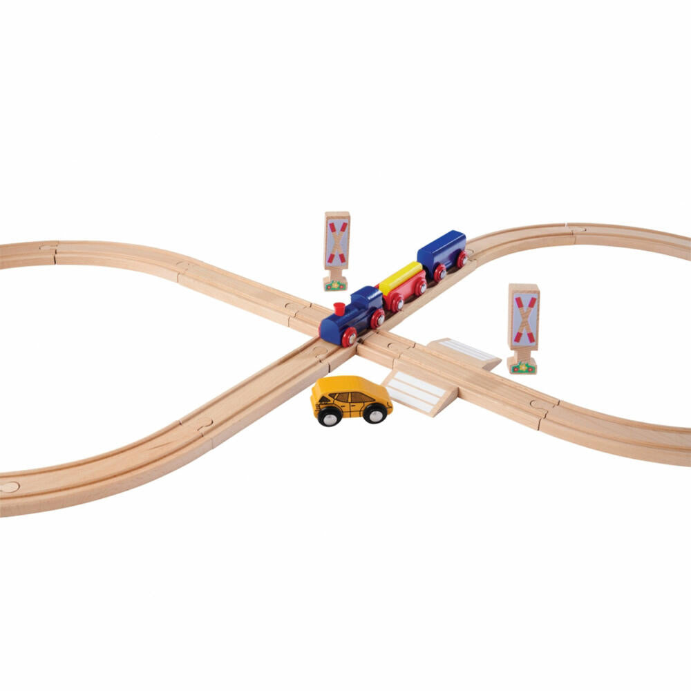 Eichhorn Bahn Achterbahn, 28-tlg., Eisenbahn, Holzeisenbahn, Log, Zug, Spielzeug, Holz, 100006202