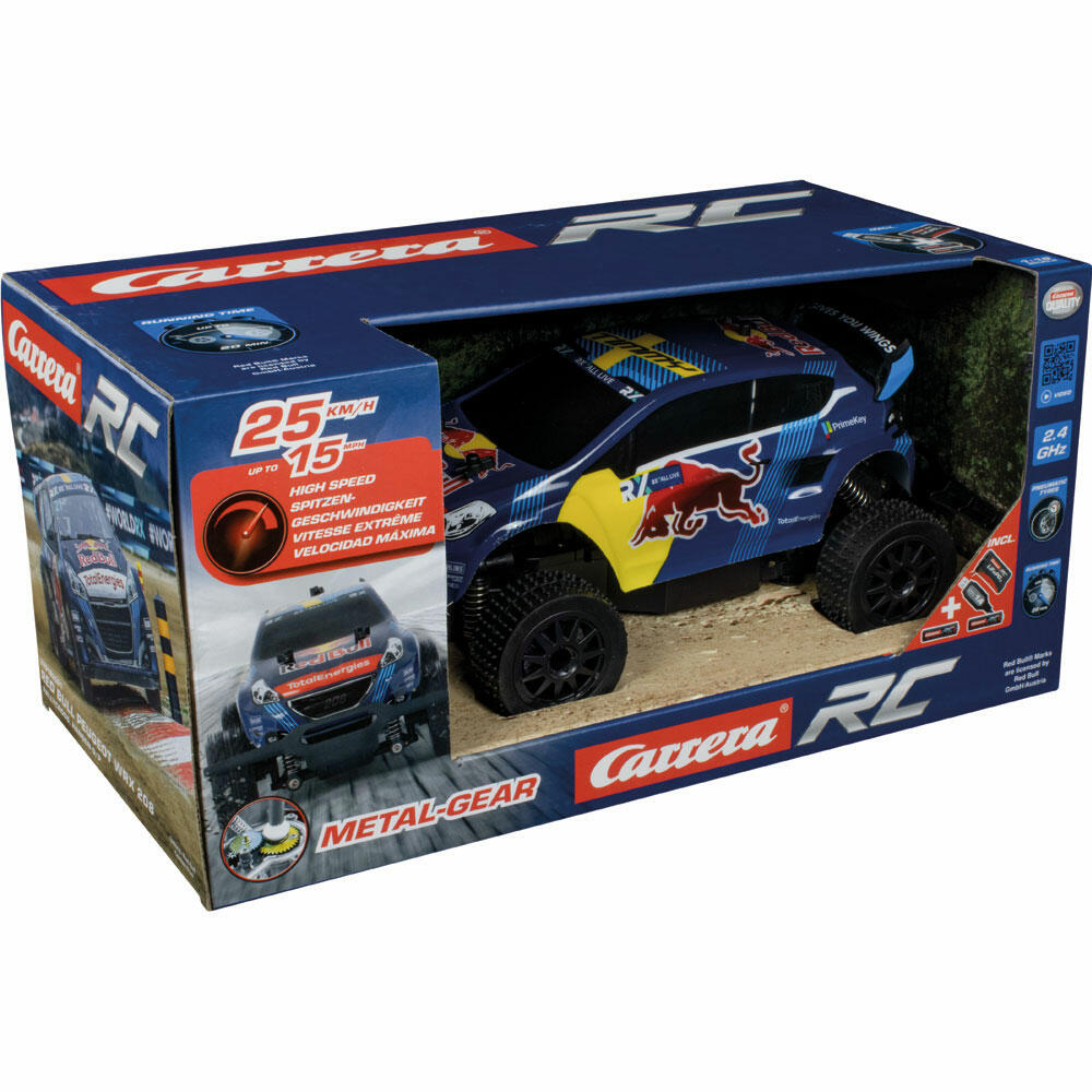 Carrera Red Bull Peugeot WRX 208 Rallycross, Hansen, Remote-Controlled Car, Car, Racing Vehicle, Carrera RC CARS, 2.4 GHz, 370182021