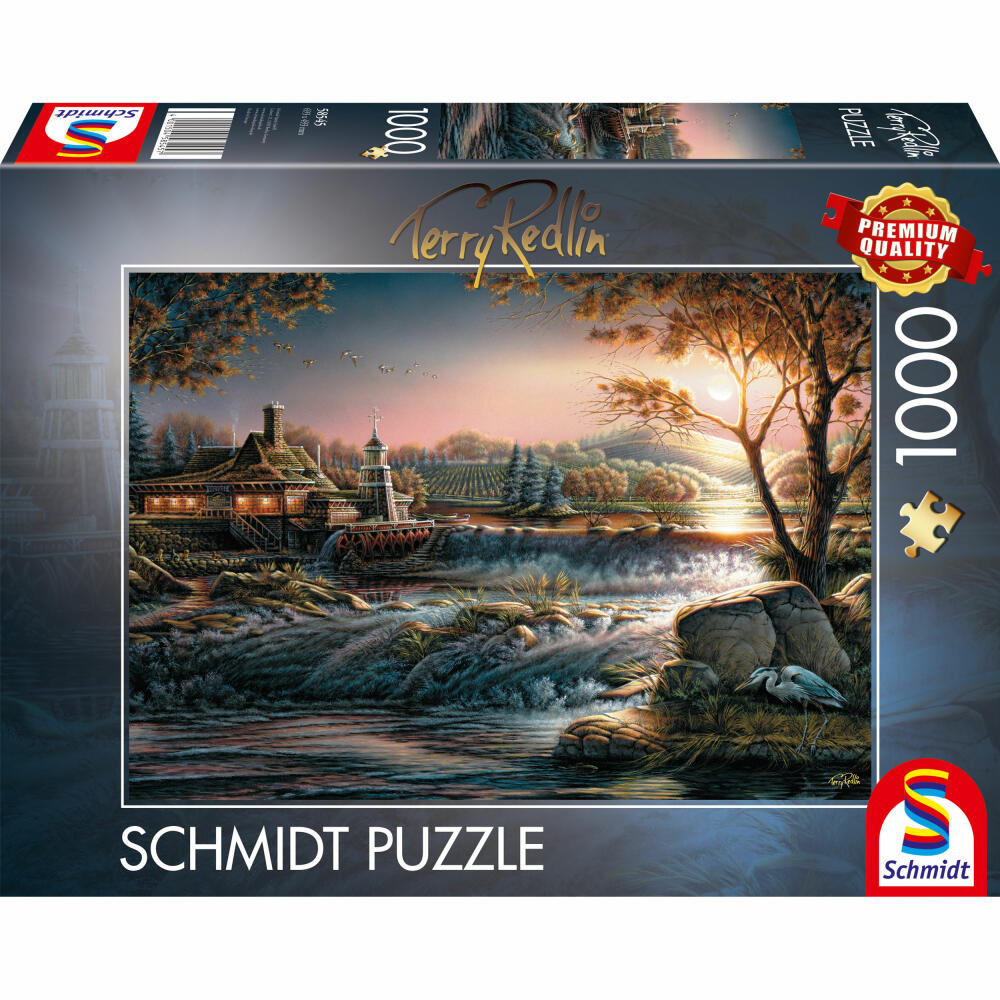 Schmidt Spiele Puzzle Lichter in der Wildnis, Terry Redlin, Erwachsenenpuzzle, 1000 Teile, 58545