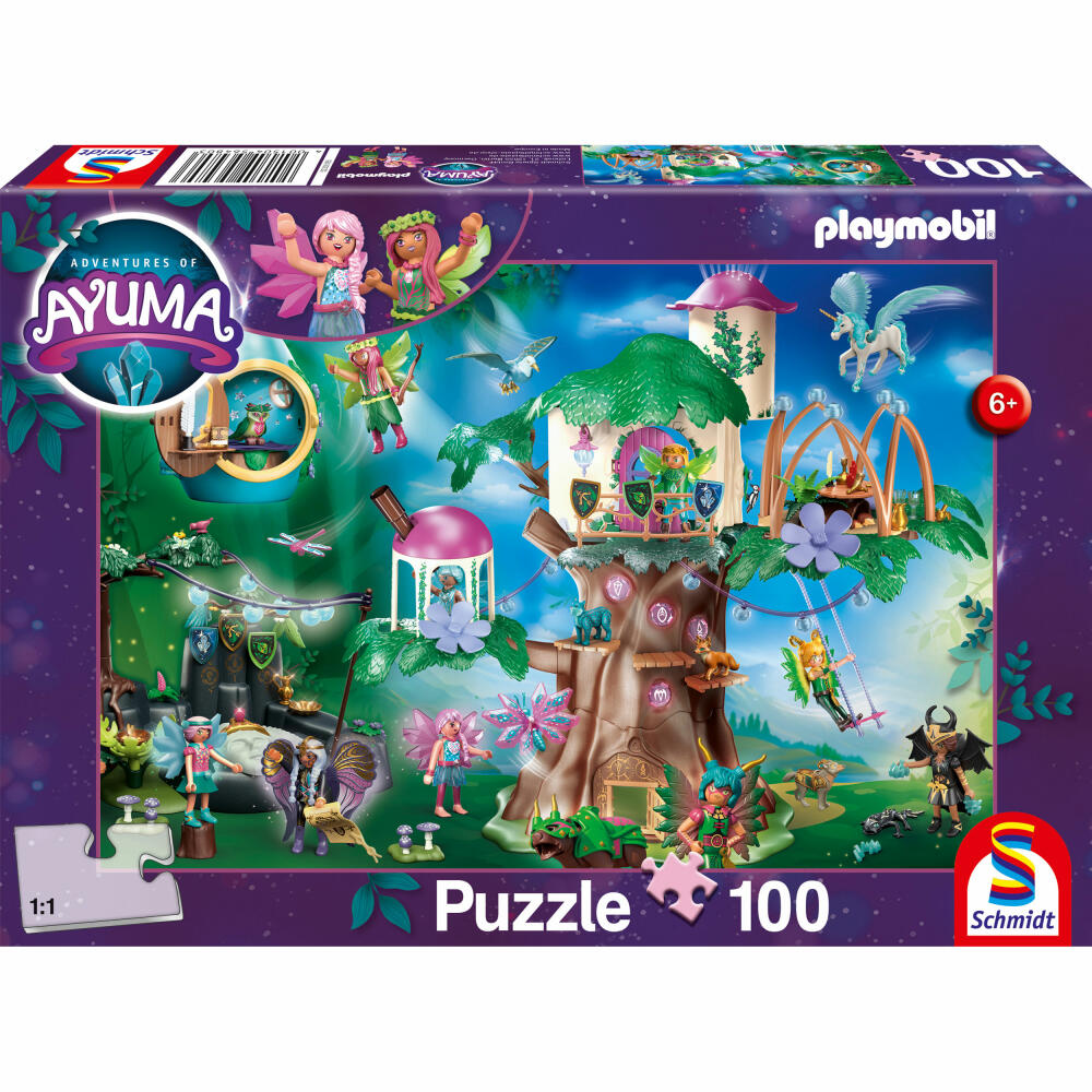 Schmidt Spiele Playmobil Ayuma The Magical Fairy Forest, Puzzle, Children's Puzzle, 100 Pieces, 56480
