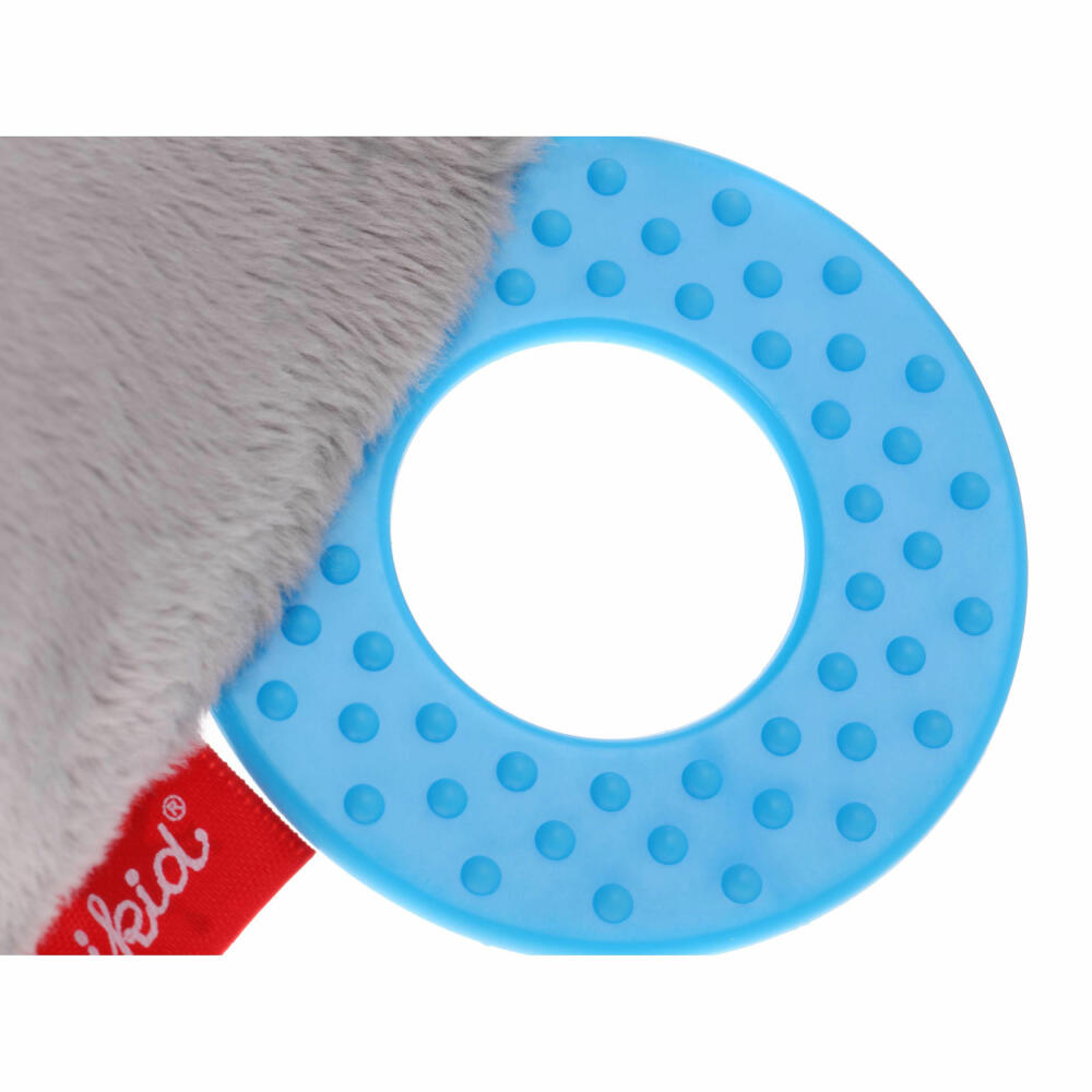 sigikid PlayQ Aktiv-Wal, Vibrationrassel, Vibrations Rassel, Beißring, Plüschtier, Babyspielzeug, Baby Spielzeug, Polyester, 40907