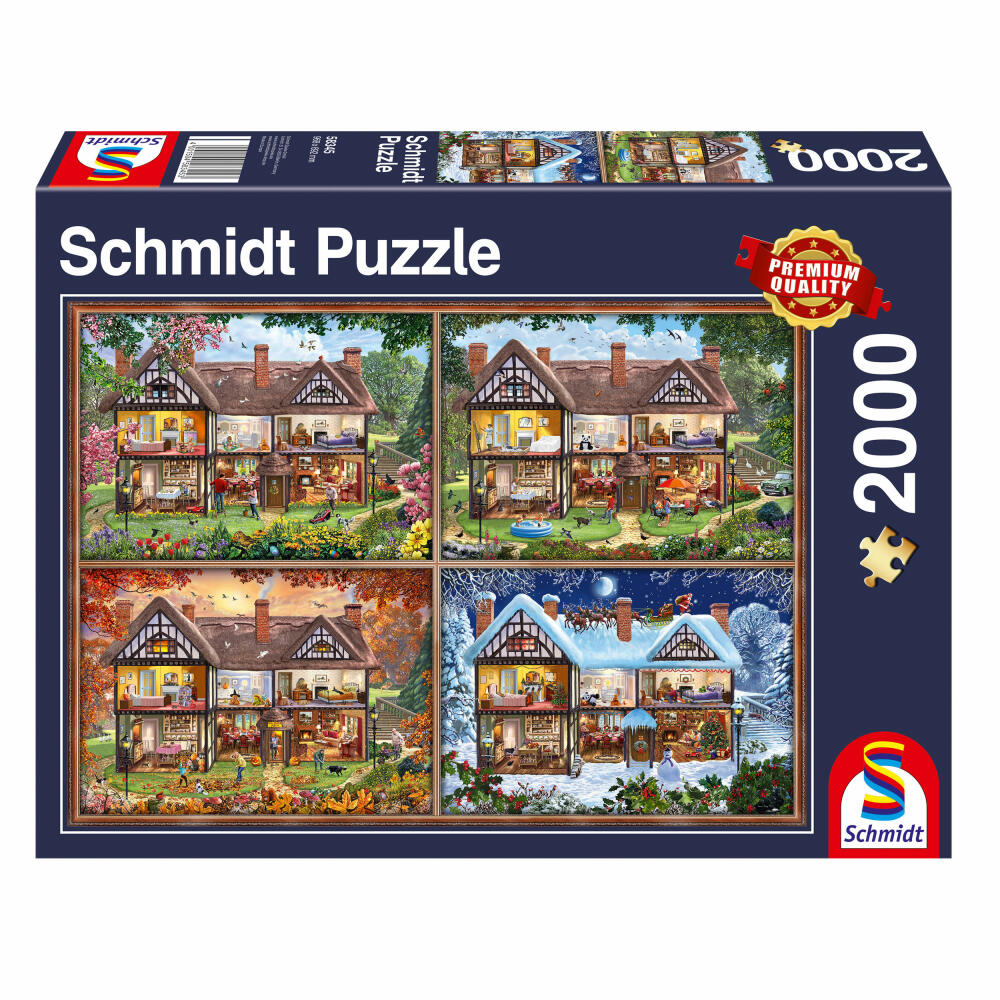 Schmidt Spiele Seasons House, 2000 pieces, adult puzzle, puzzle, jigsaw puzzle, 58345