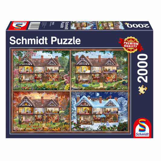 Schmidt Spiele Seasons House, 2000 pieces, adult puzzle, puzzle, jigsaw puzzle, 58345