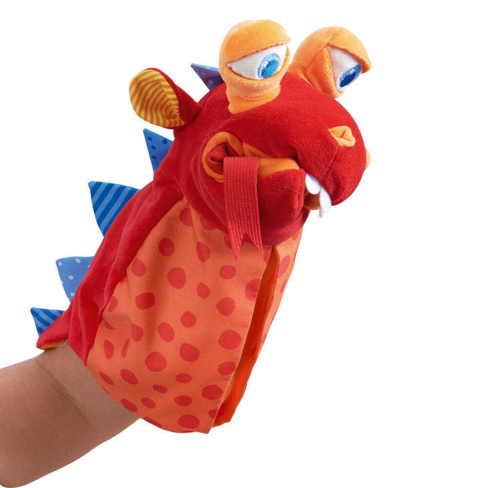 HABA Handpuppe Allesfresser, Puppe Figur, Handtheater, Theaterfigur, Kuschelpuppe, Spielzeug, 302926