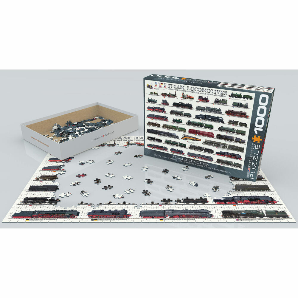 Eurographics Puzzle Steam Locomotives, Railway, 1000 pieces, 68 x 48 cm, 6000-0090
