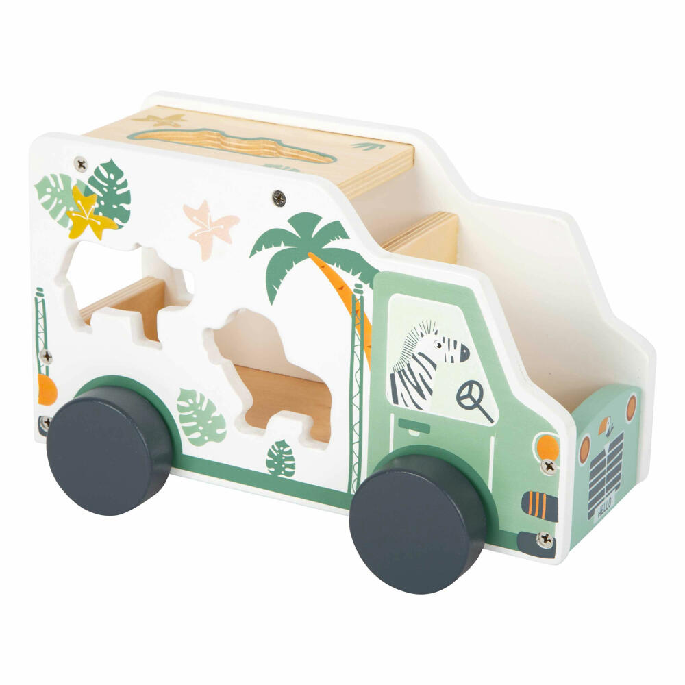 Legler Small Foot Steckspiel Spielauto Safari, Spielzeug, ab 12 Monate, 11700