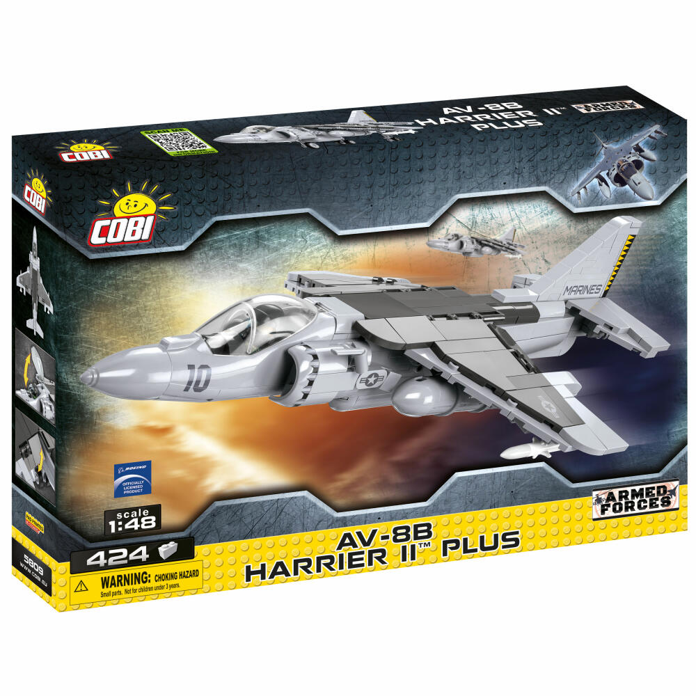 COBI Klemmbausteinset AV-8B Harrier II Plus, Armed Forces, Kampfflugzeug, Jet, Klemmbausteine, 424 Teile, 5809
