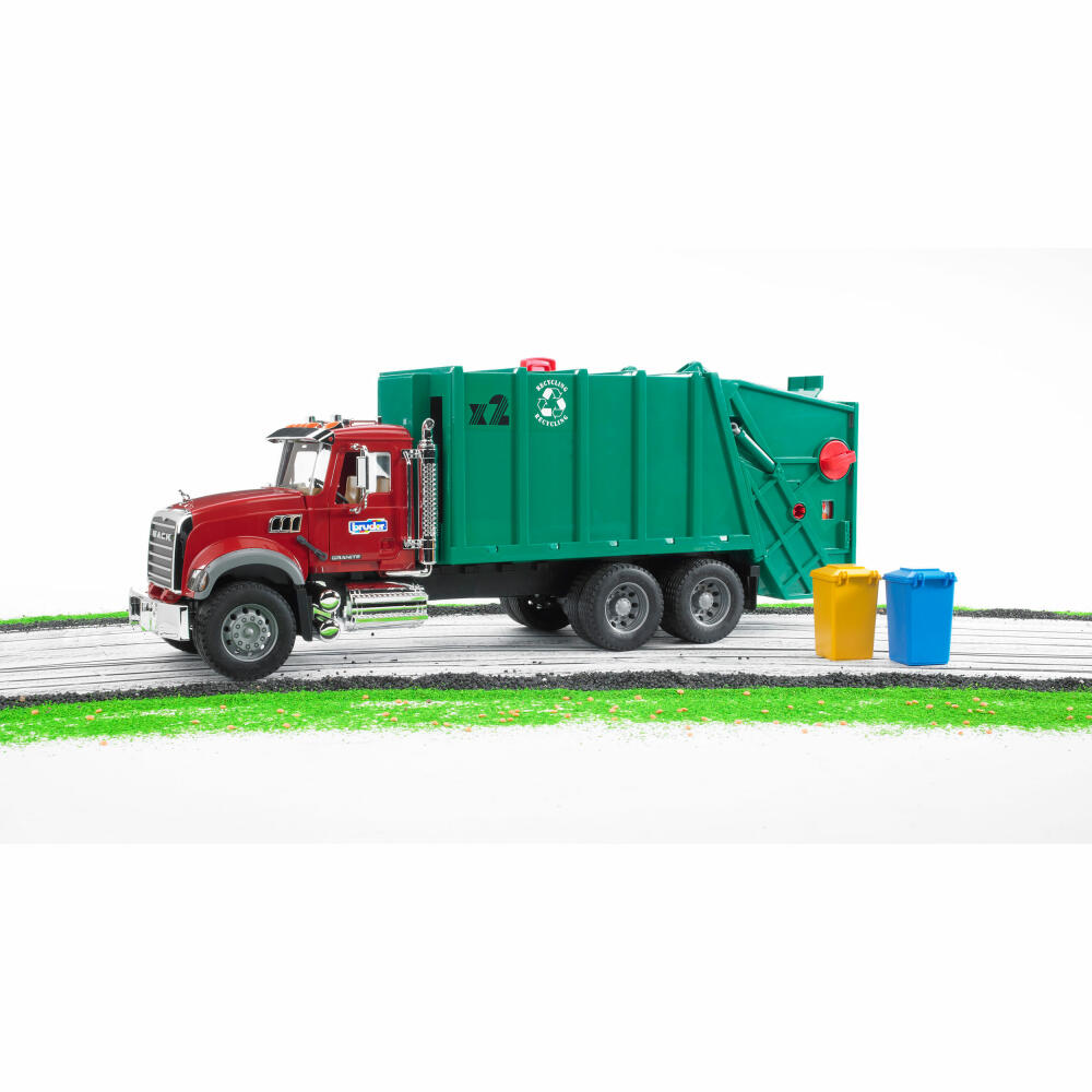 Bruder Construction Vehicles MACK Granite Garbage Truck, Garbage Truck, Model Vehicle, Model Vehicle, Toy, 02812