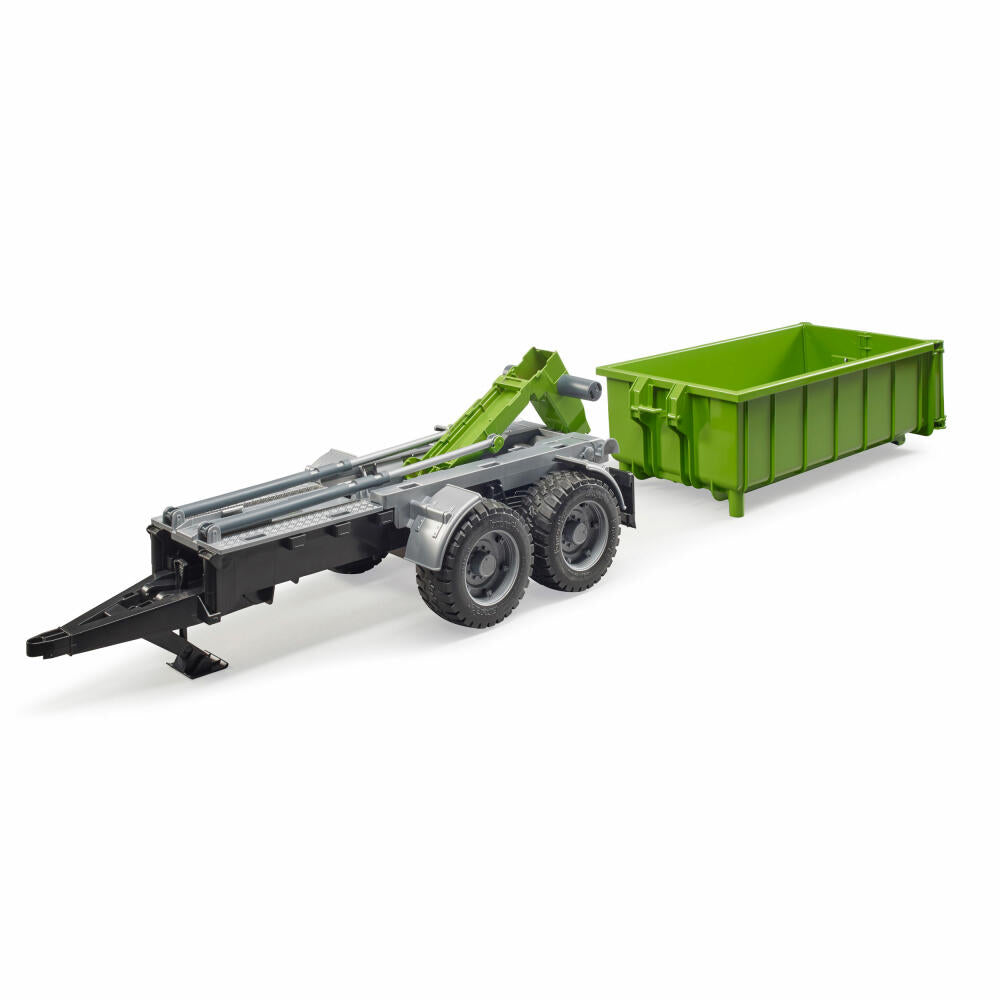 Bruder Agriculture Hook Lift Trailer for Tractors, Tipper Trailer, Model Vehicle, Model Vehicle, Toy, 02035