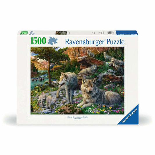 Ravensburger Puzzle Wolfsrudel im Frühlingserwachen, Erwachsenenpuzzle, 1500 Teile, 12000719