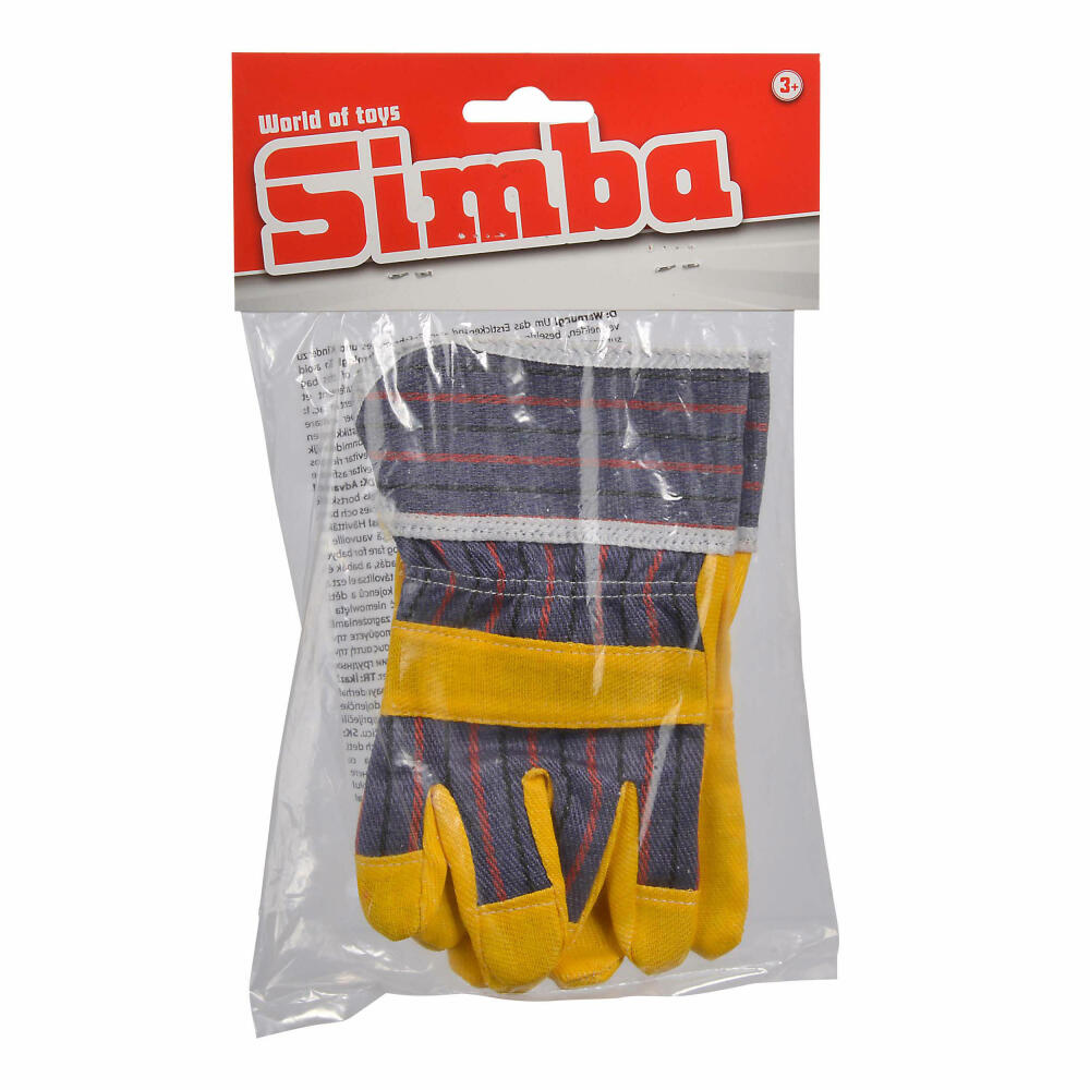 Simba Handwerker-Handschuhe, Arbeitshandschuhe, Werk Handschuhe, Kostüm, Handwerker, Bauarbeiter, Kinder Spielzeug, 104168028