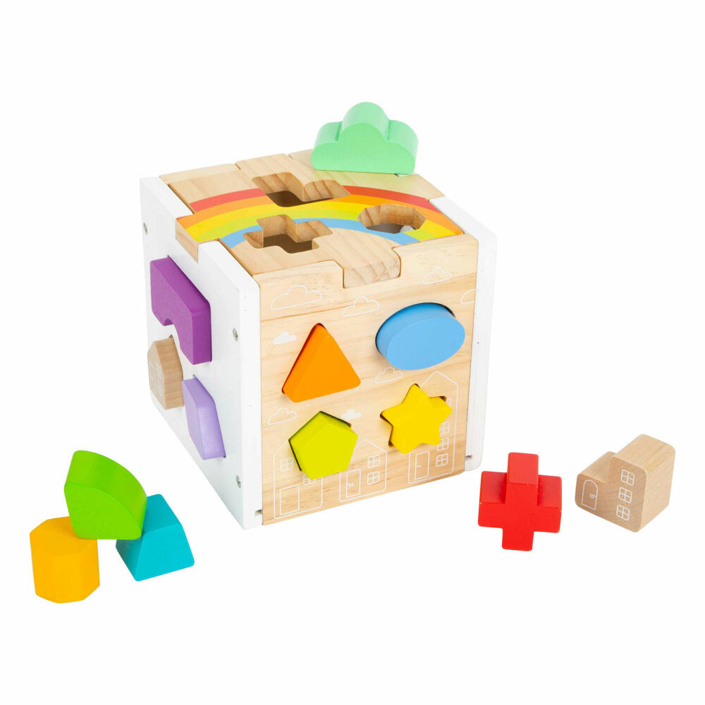 Legler Small Foot Steckwürfel Regenbogen, Spielzeug, ab 12 Monate, 11777