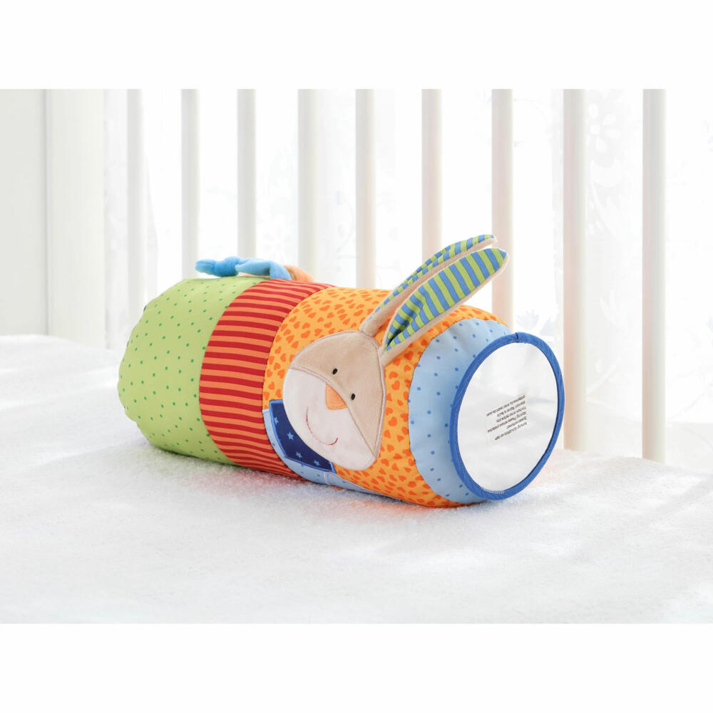 sigikid PlayQ Krabbelrolle, Krabbel Rolle, Babyrolle, Spielzeugrolle, Motorikrolle, Babyspielzeug, Baby Spielzeug, Ø 15 cm, 40609