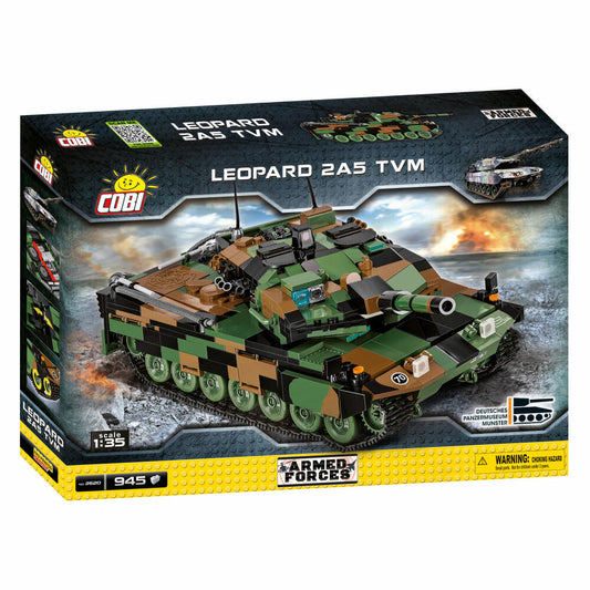 COBI Leopard 2A5 TVM Armed Forces, Militär, Soldaten, Panzer, Spielzeug, Konstruktionsbausteine, Kunststoff, 945 Teile, 2620