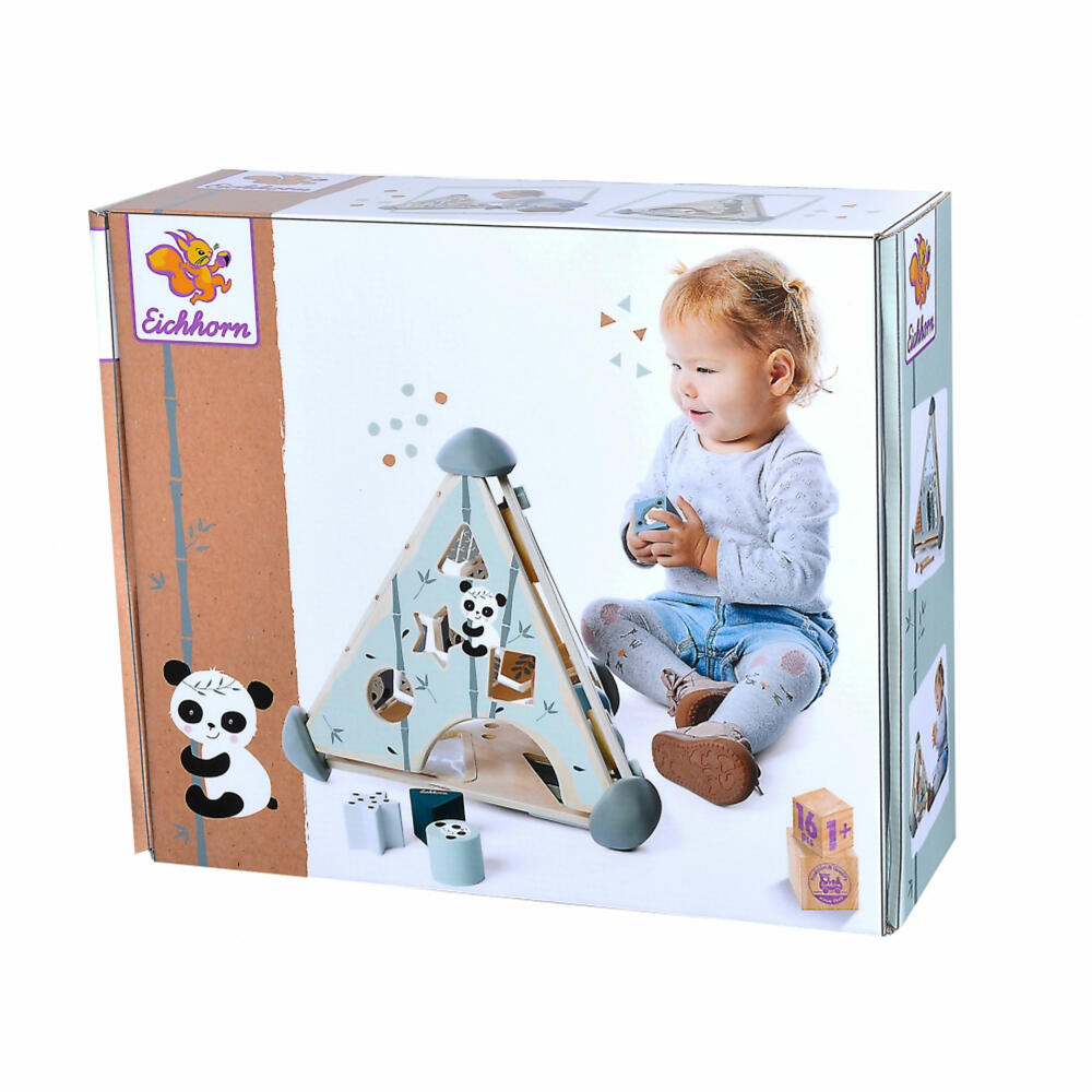 Eichhorn Spielcenter Pyramide, Motorikcenter, Steckspiel, Kugelbahn, Memospiel, Spielzeug, 100003812