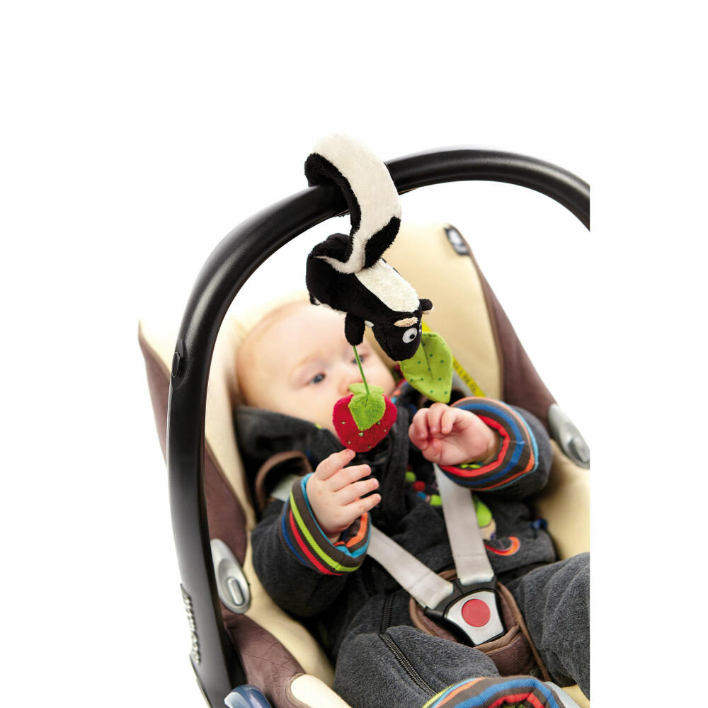 sigikid Anhänger Stinktier, Greifling, Rassel, Babyschalenanhänger, Babyspielzeug, Baby Spielzeug, für Babyschale, Polyester, 41012